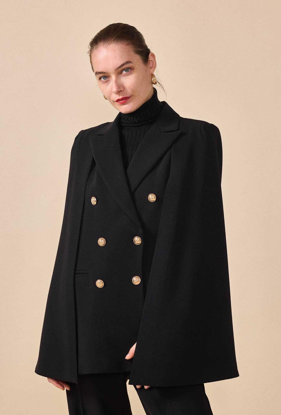 Blazer sans manche à cape