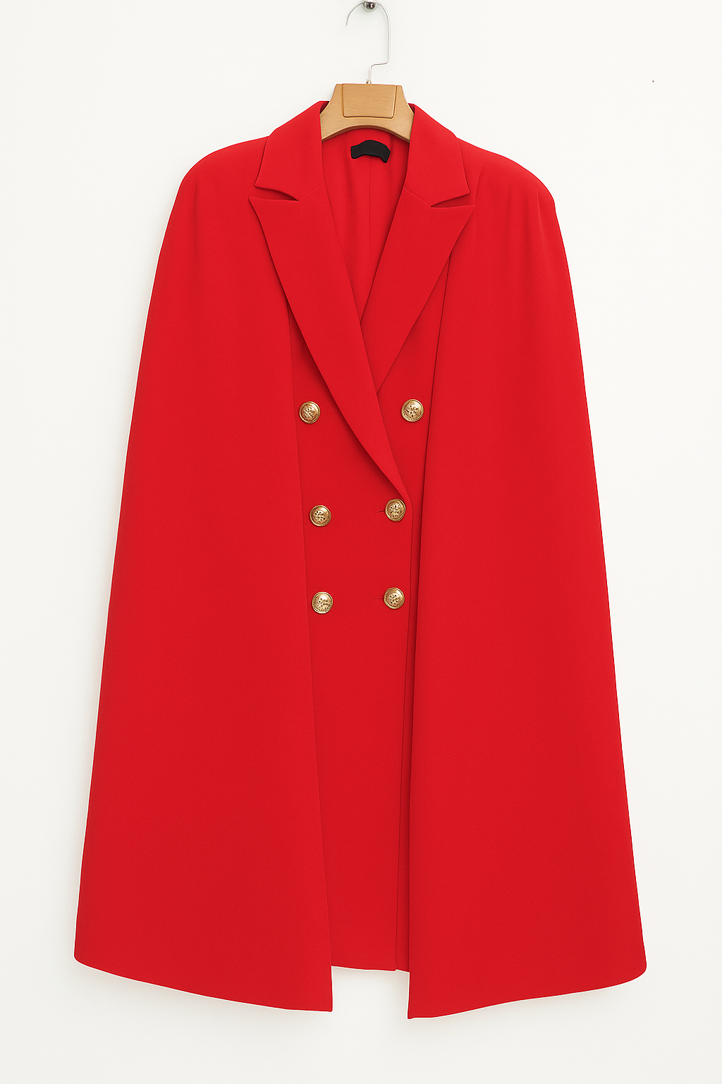 Blazer long sans manche à cape