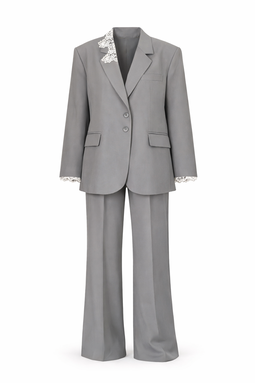 Blazer à détail en dentelle