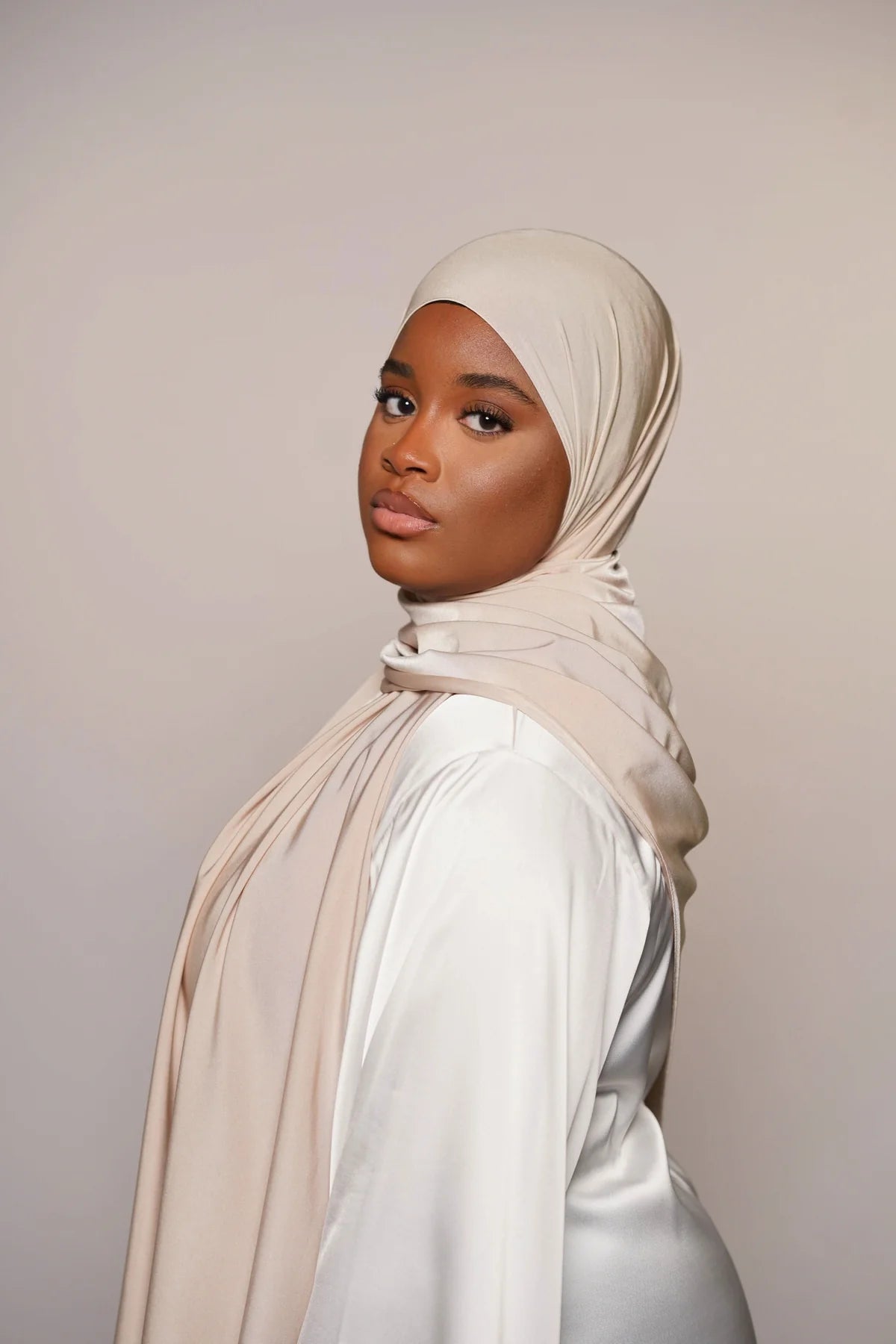 Satin Jersey Premium - light beige