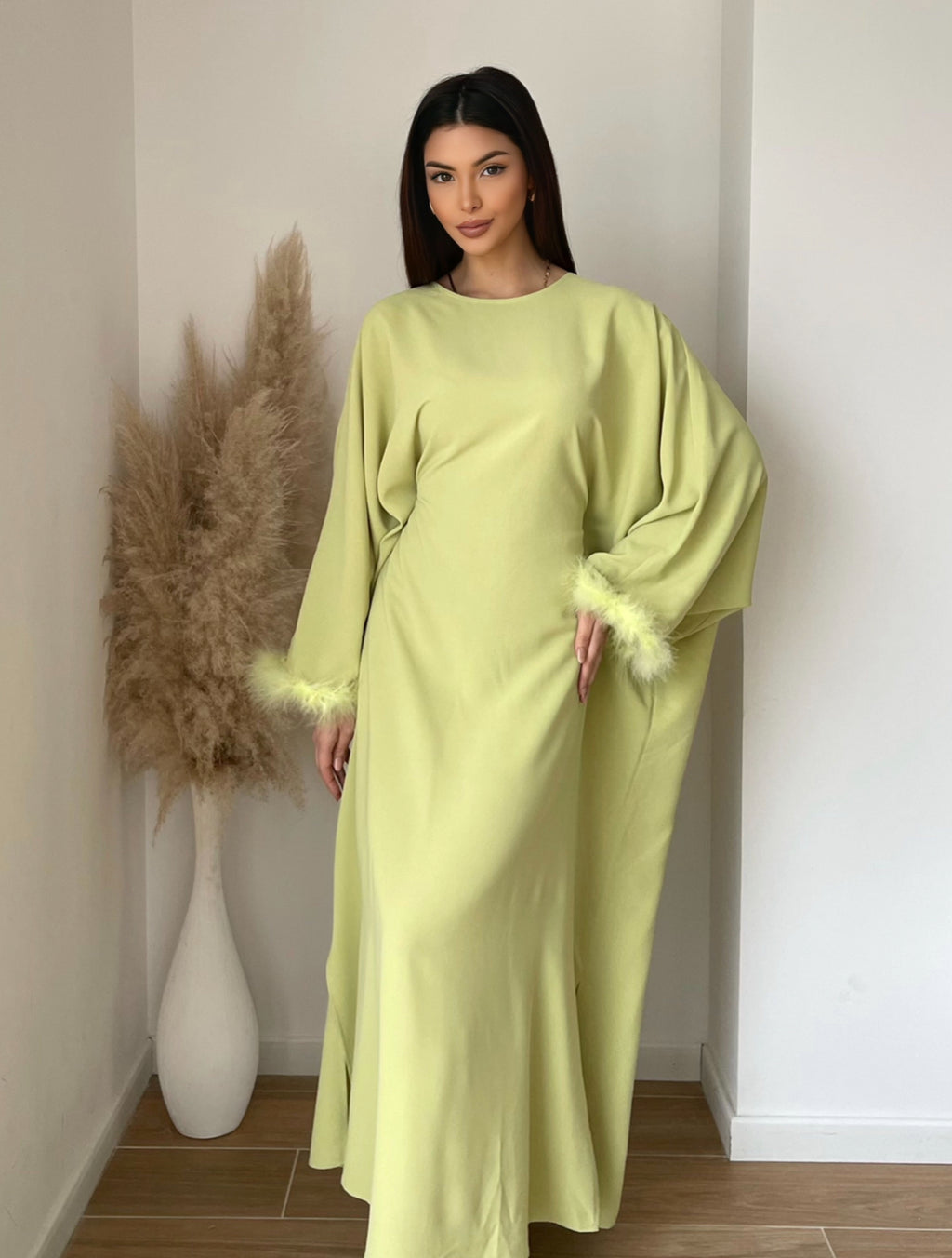 Robe papillon satiné