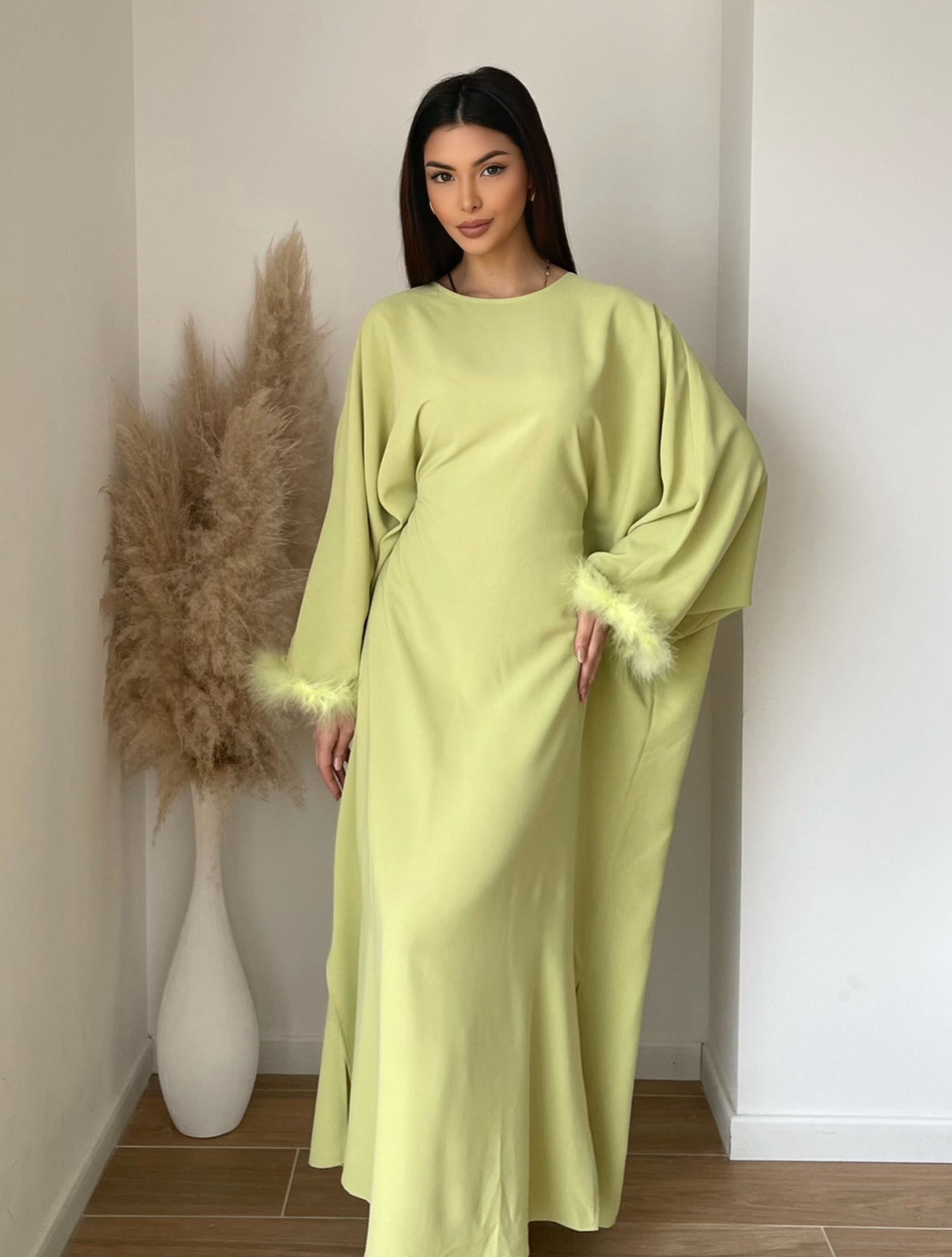 Robe papillon satiné