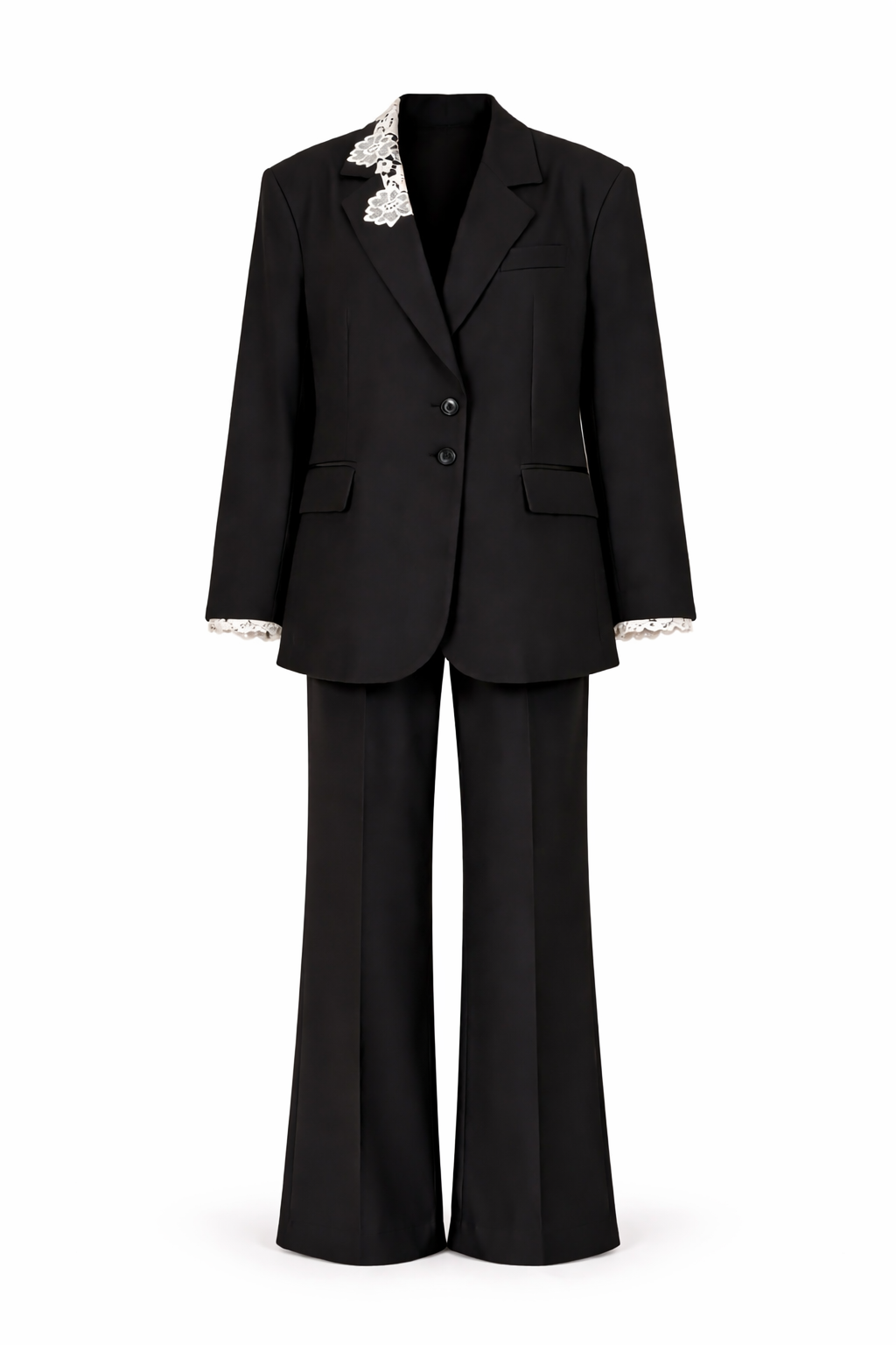 Blazer à détail en dentelle