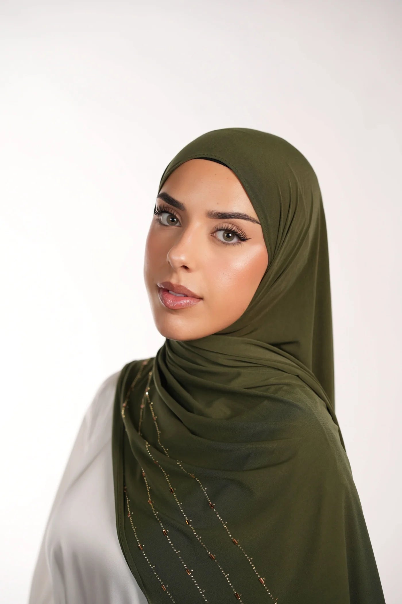 Premium Jersey à Strass - kaki