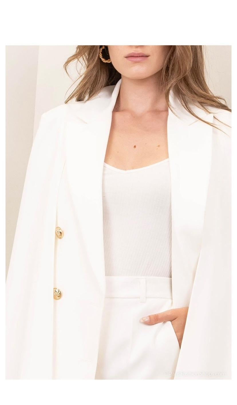 Blazer sans manche à cape