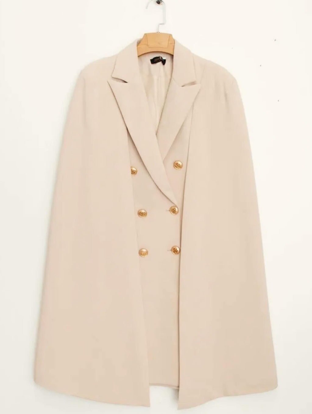 Blazer long sans manche à cape