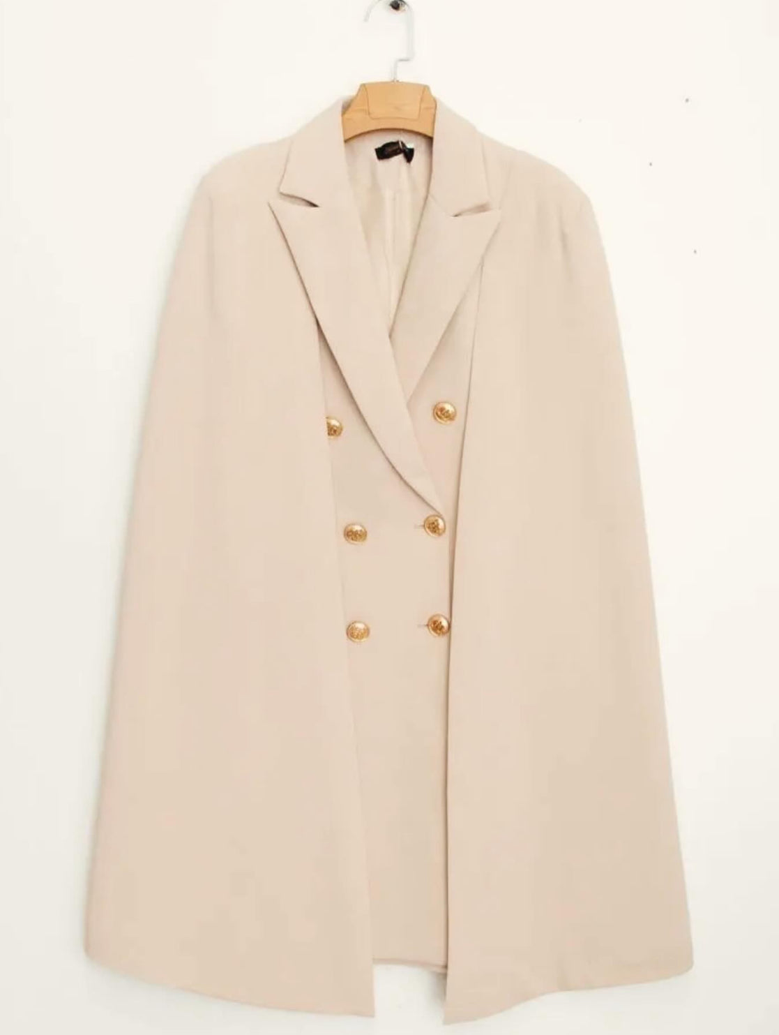 Blazer long sans manche à cape