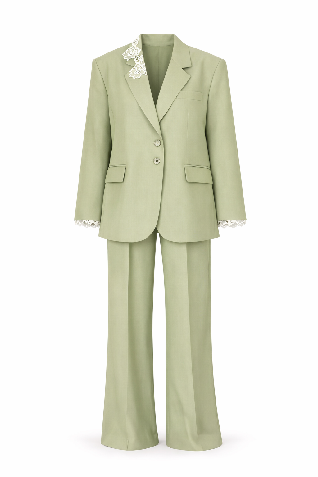 Blazer à détail en dentelle