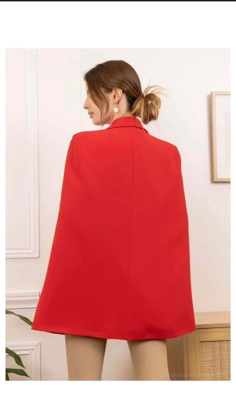 Blazer sans manche à cape
