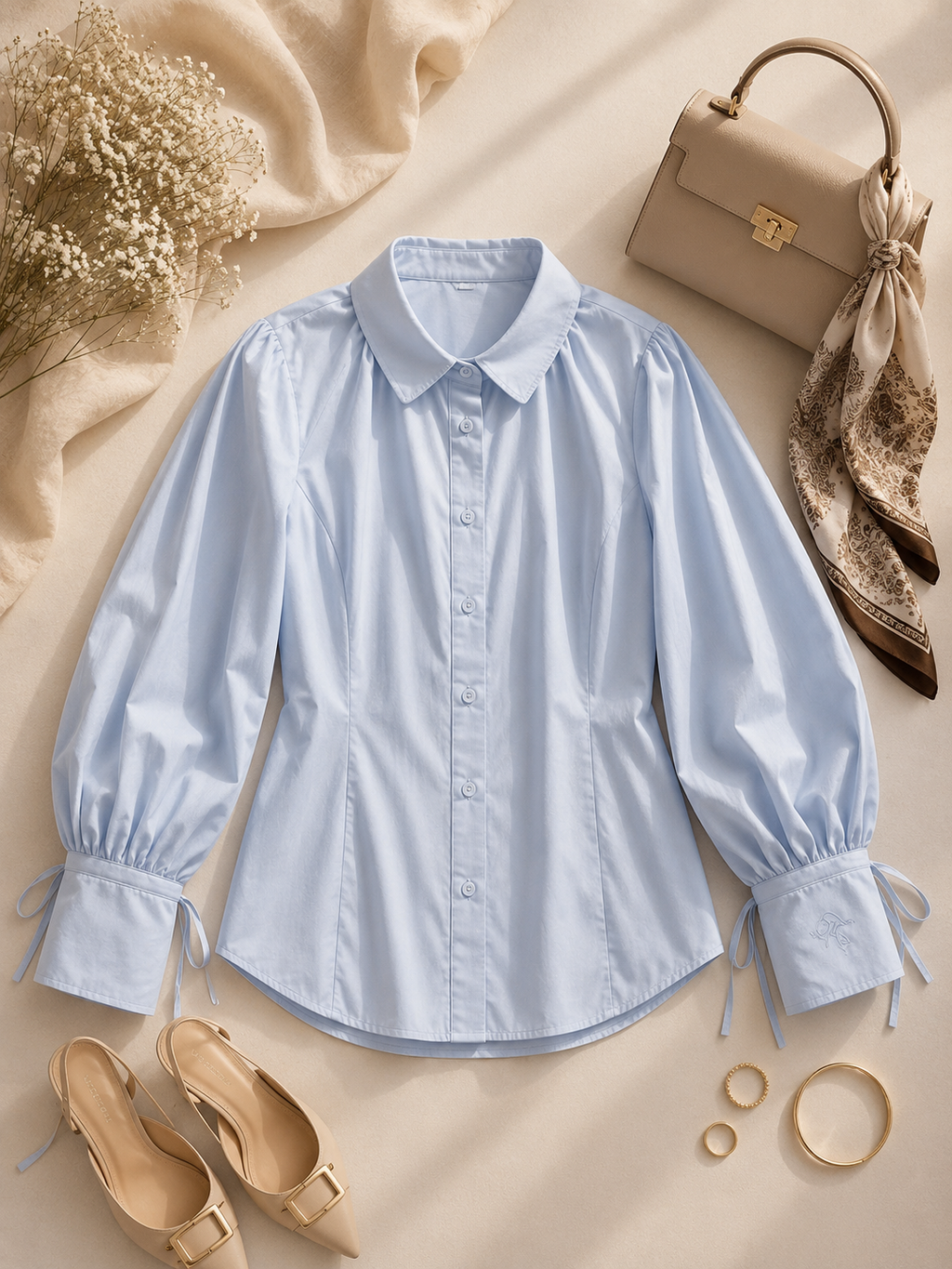 Chemise manche bouffante