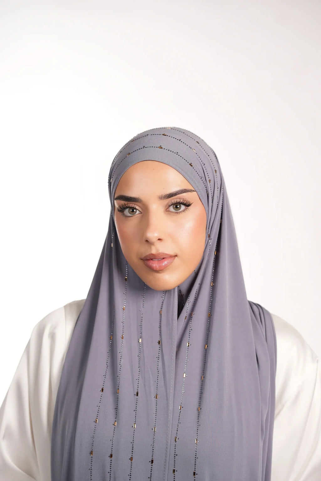 Premium Jersey à Strass - grey blue