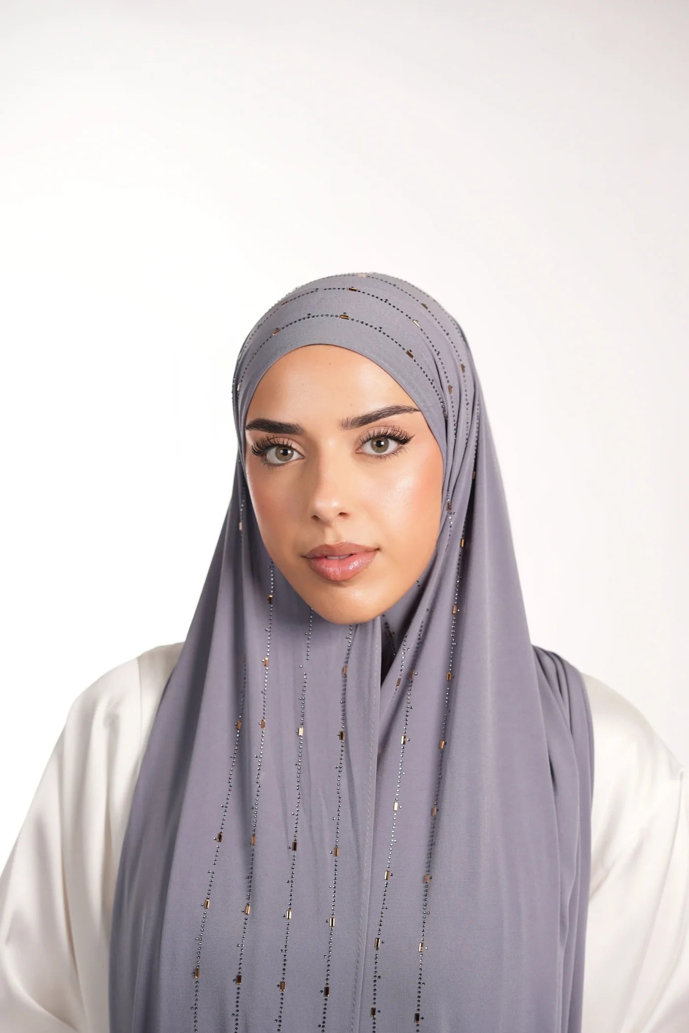 Premium Jersey à Strass - grey blue